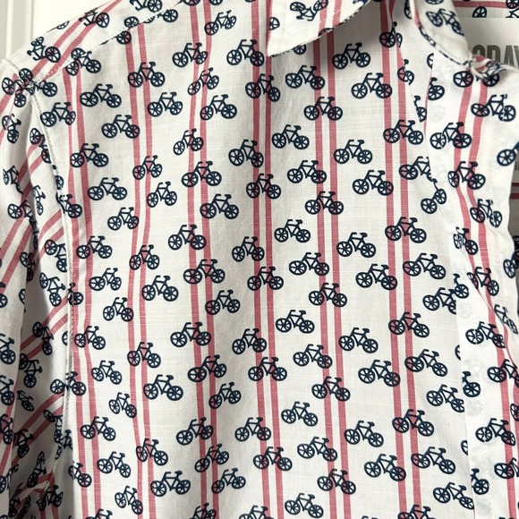 Grayson by Frank & Eileen The Hero Button Down Shirt Bicycle Print Size 1-XS - Picture 3 of 6